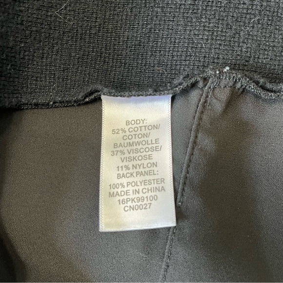 Adrianna Papel Black Open Front Crop Semi Sheer Back Cardigan Size L - Picture 5 of 7